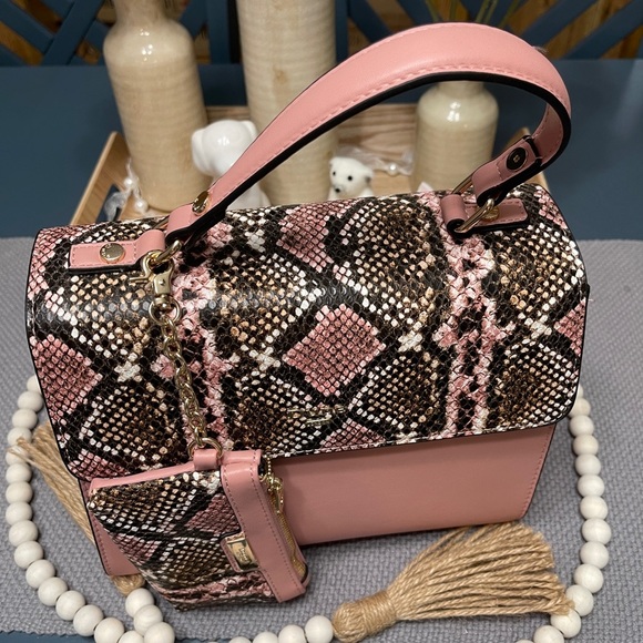 DUNE LONDON Faux SnakeSkin Structured Crossbody Handbag w/Match Coi… - Picture 13 of 13